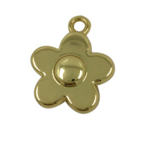 Fashion Decorative Flower Shaped Metal Logo Tag